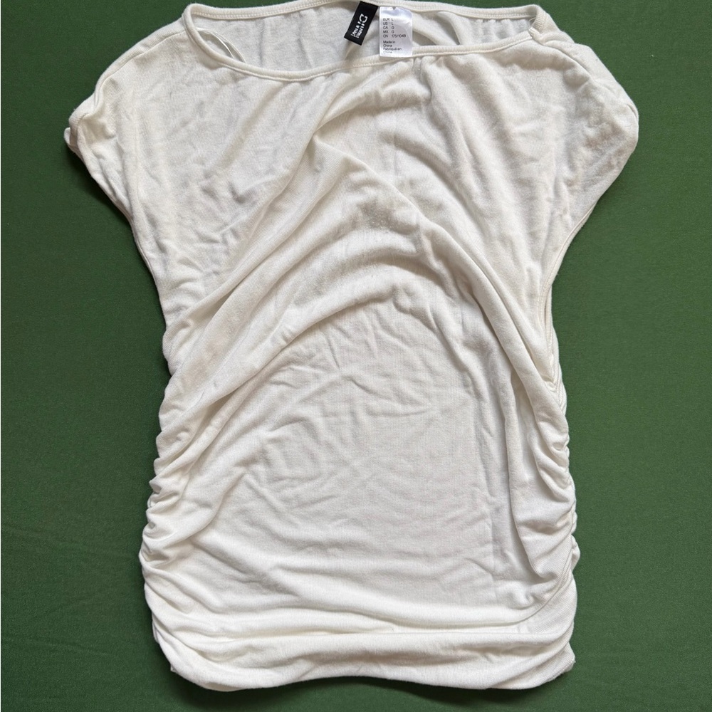 H&M White Short Sleeve Top